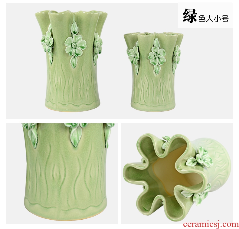 Murphy north European handmade ceramic vases, contemporary and contracted sitting room adornment is placed dry flower simulation flower art flower arranging