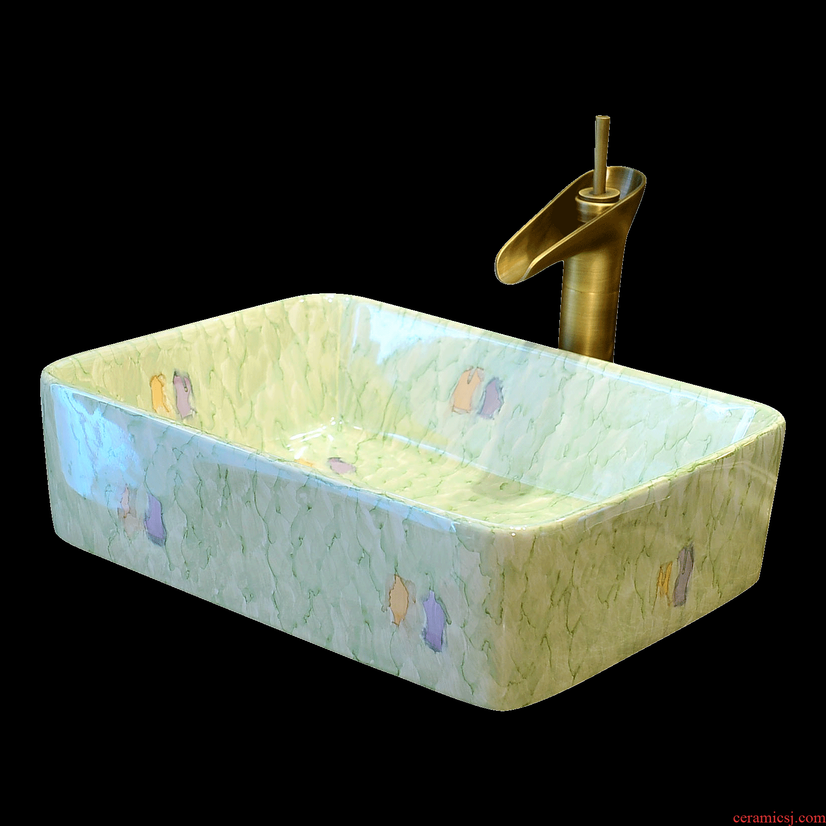 Basin ceramic art on the rectangular basin Europe type restoring ancient ways increasing basin basin lavatory toilet hand basin