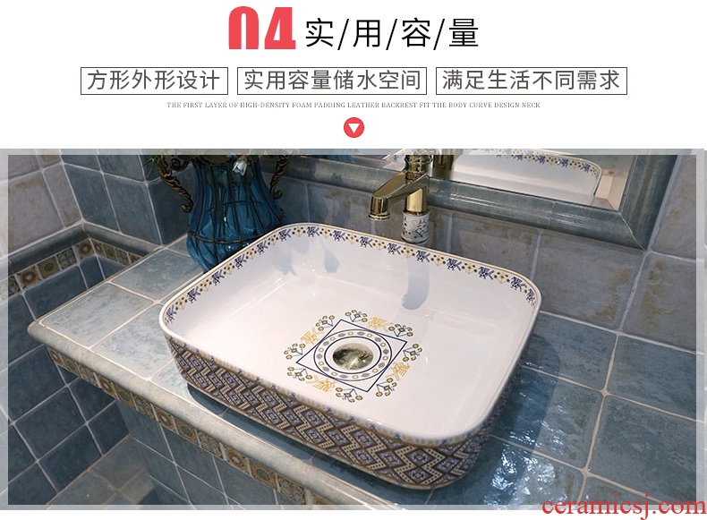 JingWei thickening art of jingdezhen ceramics basin is the basin that wash a face basin stage basin basin sink