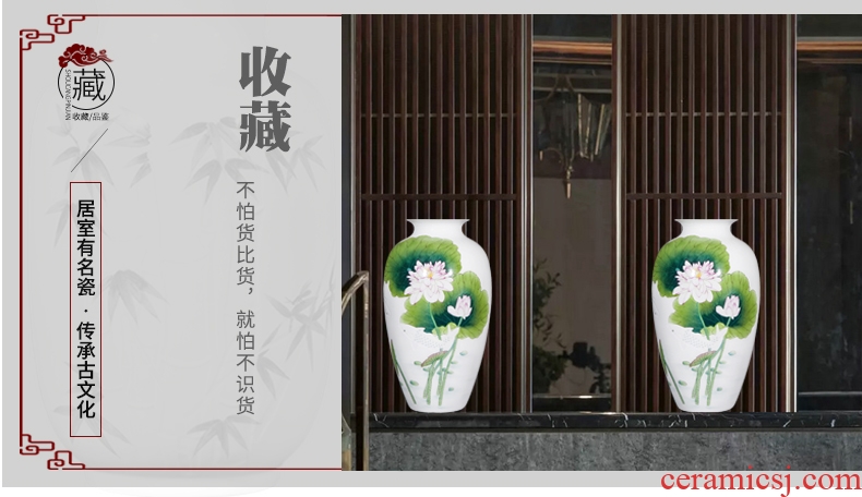 Jingdezhen ceramic manual hand-painted vases knife clay Angle of a few years of new Chinese style more than sitting room adornment is placed