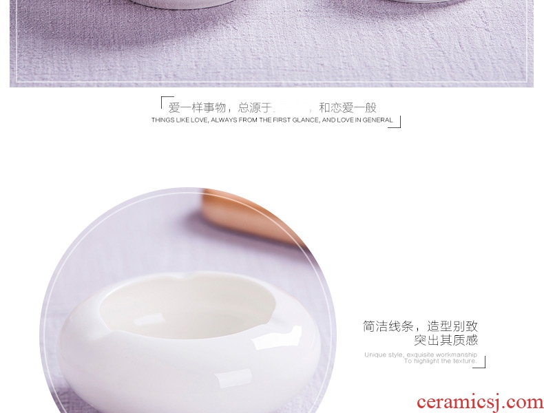 Jingdezhen ceramic creative personality fashion large ashtray contracted Europe type ceramic home sitting room adornment ash tray