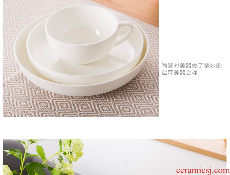 Jingdezhen bowls of bone plate suit small configuration practical high temperature porcelain tableware in household style of suit