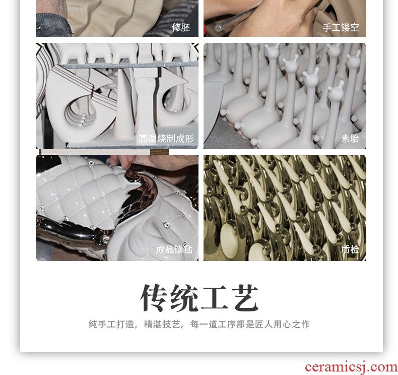 European ceramics elephant furnishing articles a family of three creative jingdezhen contracted and contemporary household act the role ofing is tasted small arts and crafts