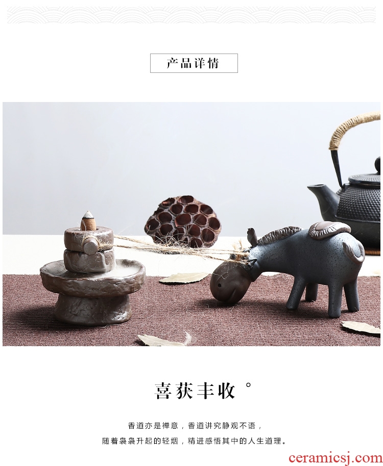 Chen xiang personality back incense back present donkey fair creative home furnishing articles the censer ceramic arts and crafts