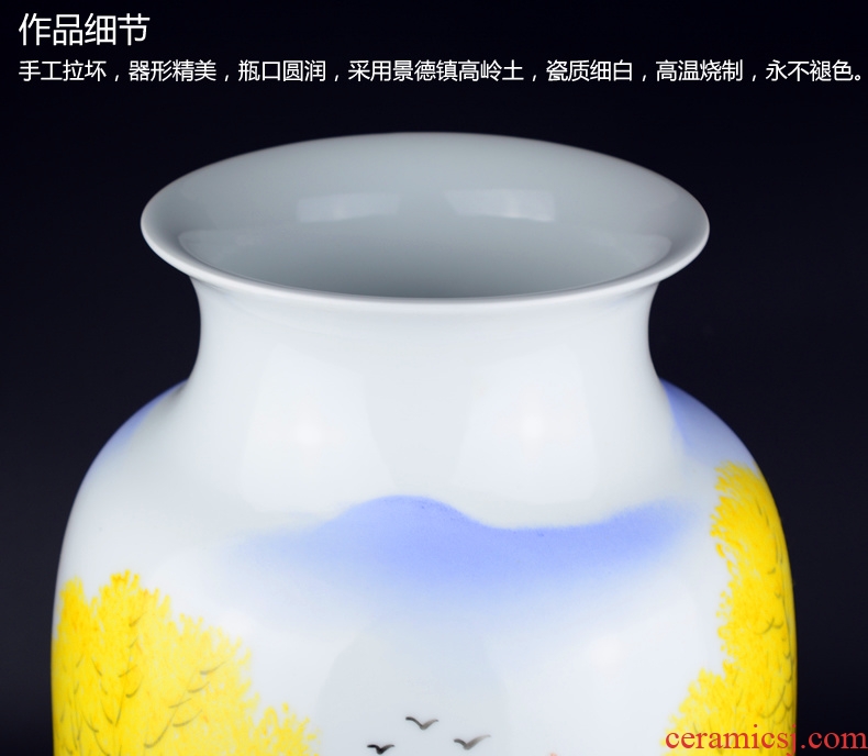 Cixin qiu - yun jingdezhen ceramics celebrity hand-painted powder enamel vase boutique sitting room home rich ancient frame adornment furnishing articles