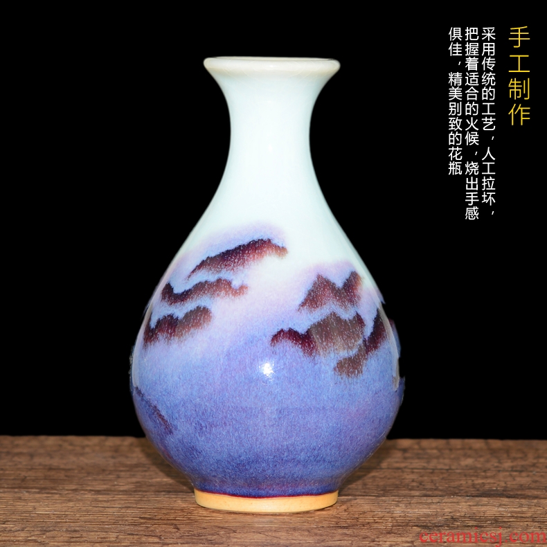 Floret bottle archaize jun porcelain of jingdezhen ceramics furnishing articles creative hand-made flowers flower arrangement, hydroponic home decorations