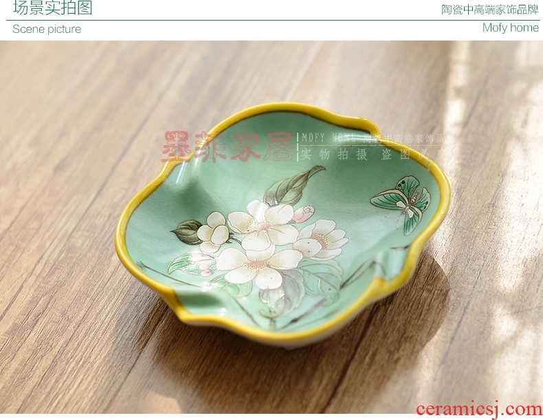 Murphy's new Chinese style classical handmade ceramic American country soap dish ashtray sitting room restaurant dried fruit plate