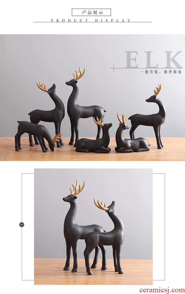 Elk ceramic furnishing articles artical country sitting room porch TV ark home decoration wedding gift