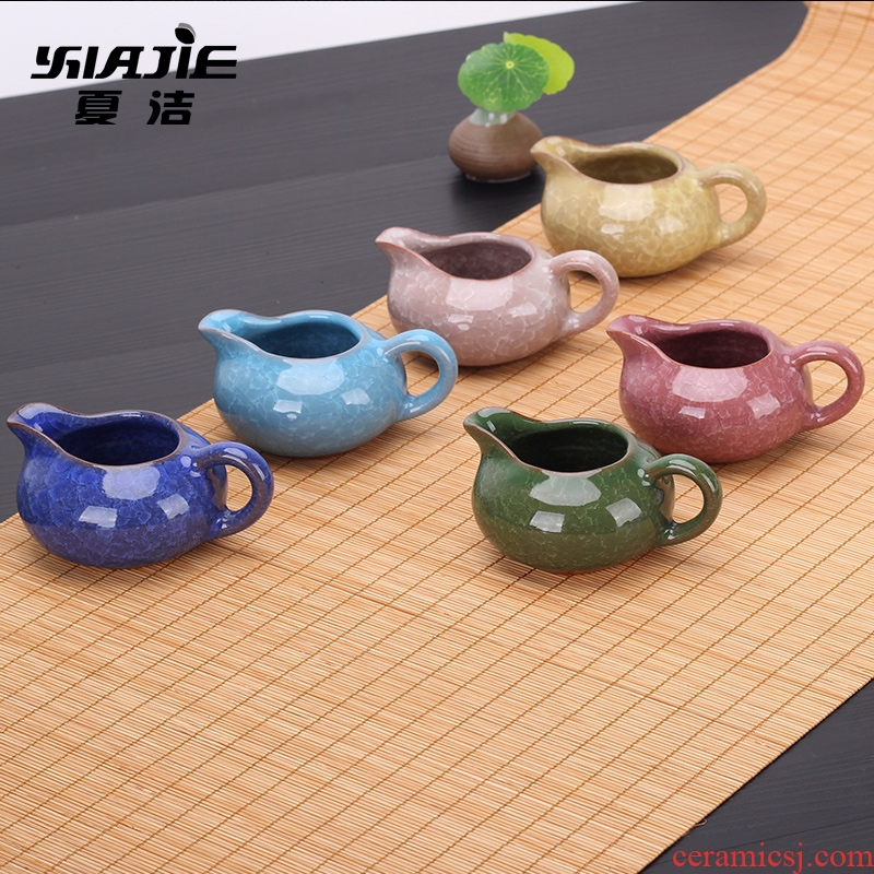 Four-walled yard tea sea glass thickening suit Taiwan ceramic fair mug your kiln) tea tea device accessories