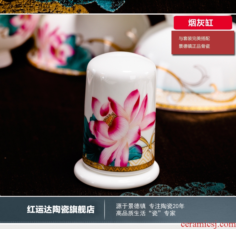 European top-grade dishes 56 head bone China household gift set jingdezhen ceramic tableware bowl dish bowl bowl