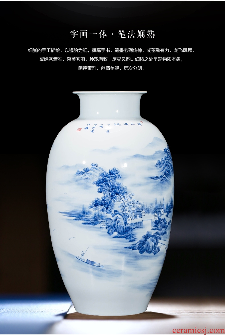 Jingdezhen ceramics hand-painted porcelain vase wine porch home wine ark adornment sitting room TV ark furnishing articles