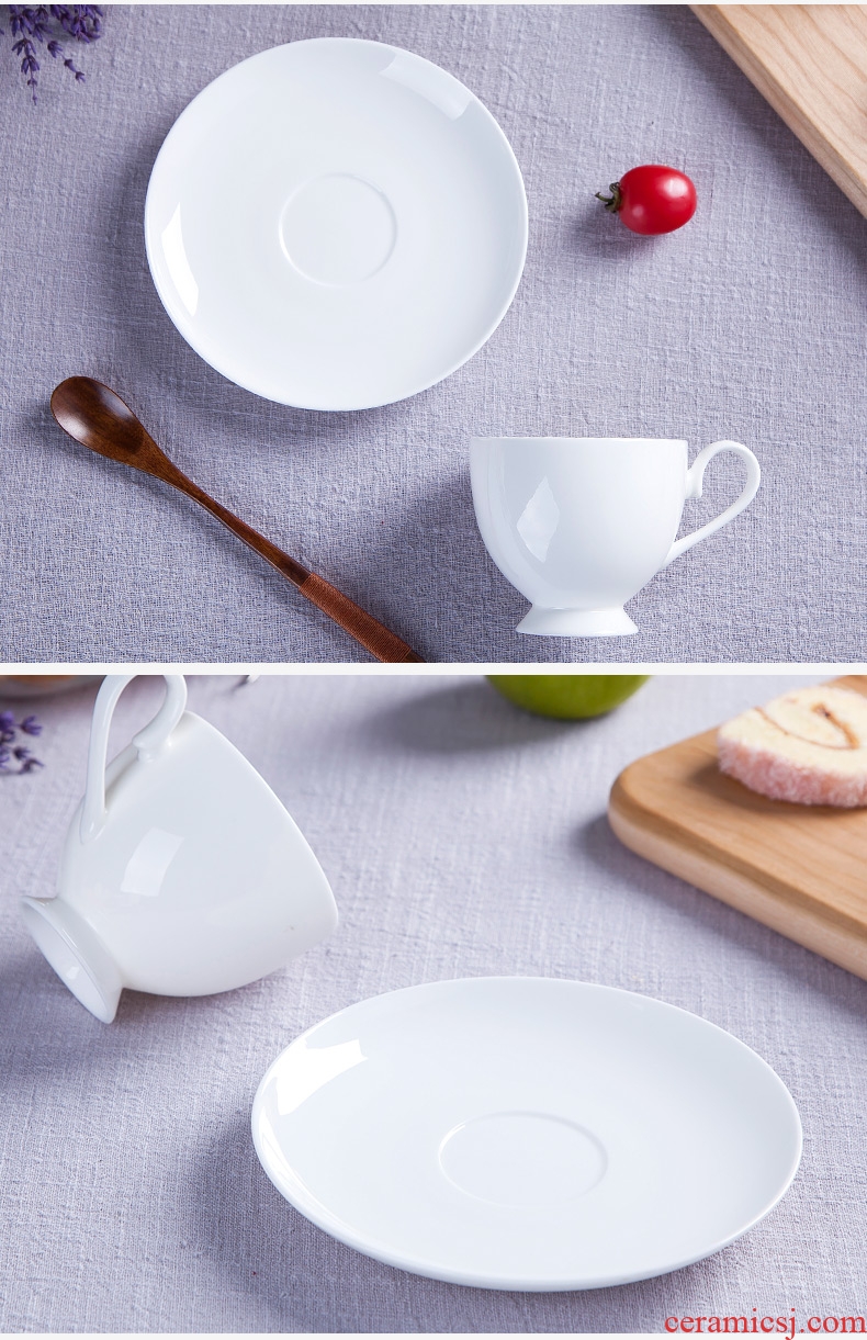 Bone porcelain saucer jingdezhen porcelain ceramic round phnom penh office cup insulation mat white cup