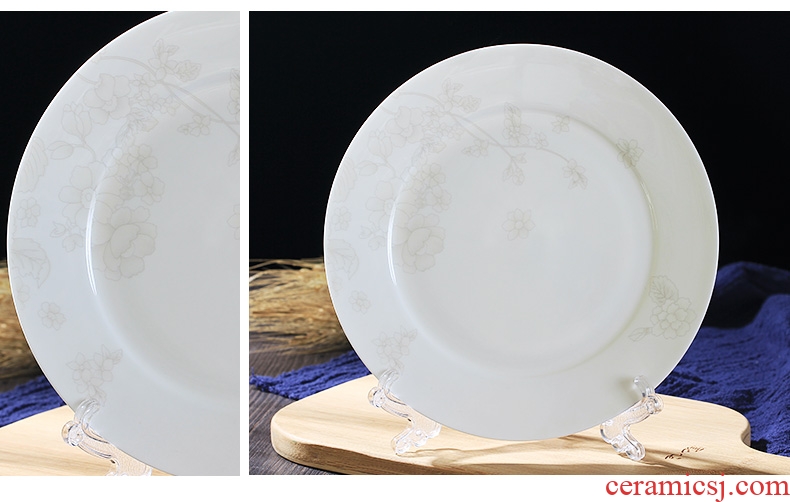 Jingdezhen home dishes suit Chinese cute bowl bone porcelain tableware individual contracted combination noodles in soup dishes