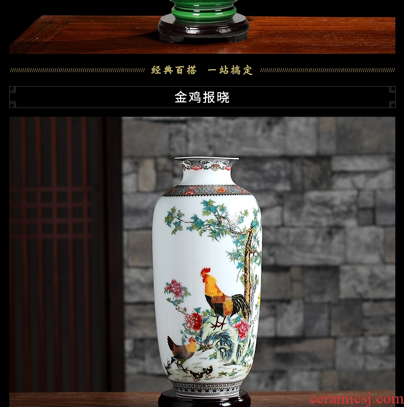 Rich ancient frame furnishing articles of jingdezhen porcelain ceramics dried flower vases, flower arrangement sitting room small blue and white porcelain decorative arts and crafts