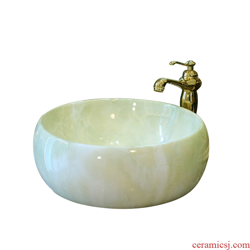 Jingdezhen ceramic stage basin art circle imitation marbled lavabo bathroom sinks restoring ancient ways