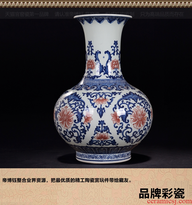 Jingdezhen ceramics flower implement vase furnishing articles archaize manual flat belly of blue and white porcelain bottle retro home sitting room adornment