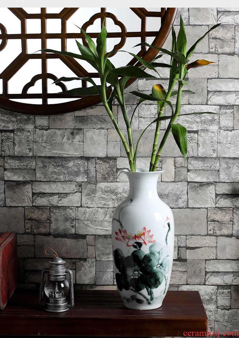 Jingdezhen ceramics by hand the glass vase furnishing articles dried flower arranging flowers sitting room lucky bamboo home home decorations