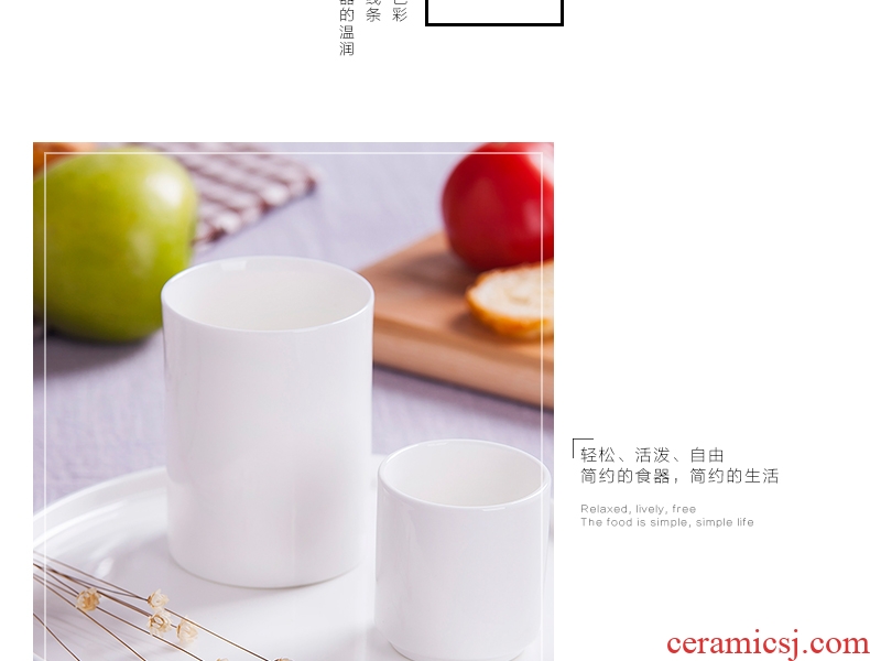 Jingdezhen white bone China tableware tea tray porcelain trays salad plate of fruit bowl pasta pizza plate