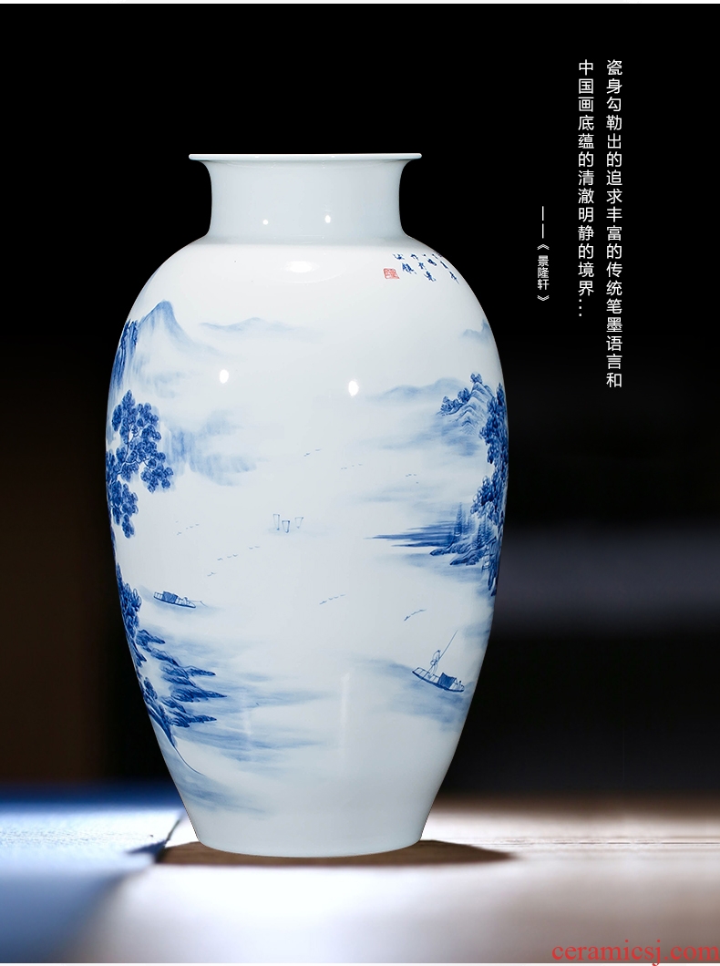 Jingdezhen ceramics hand-painted porcelain vase wine porch home wine ark adornment sitting room TV ark furnishing articles