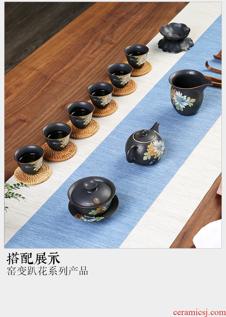 Japanese ceramics tureen household kung fu tea set three cups to tureen bowl kiln tea bowl of tea tea art
