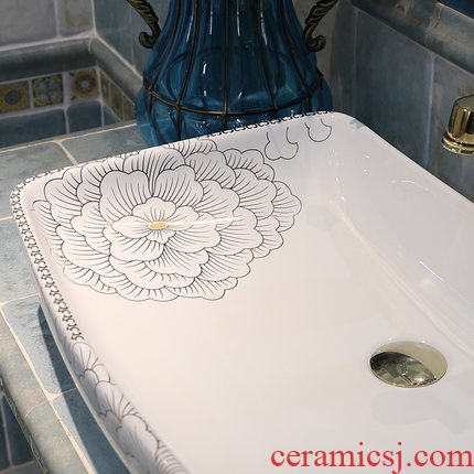 Ceramic lavabo toilet stage basin basin American continental basin art basin of wash basin