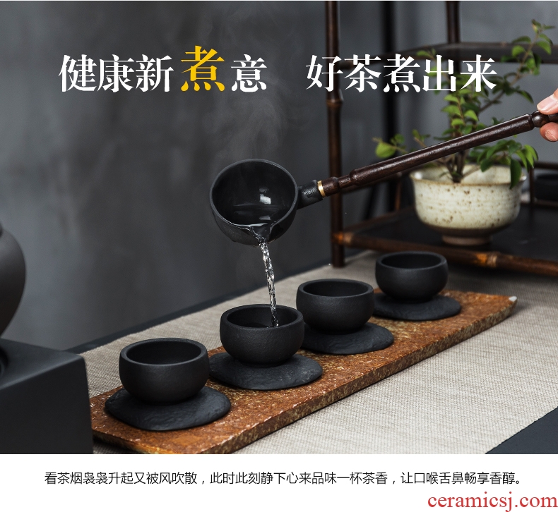 Bin DE lava-rock ceramics with cover boiling tea ware household electric TaoLu bowl temperature black tea pu-erh tea bowl suit
