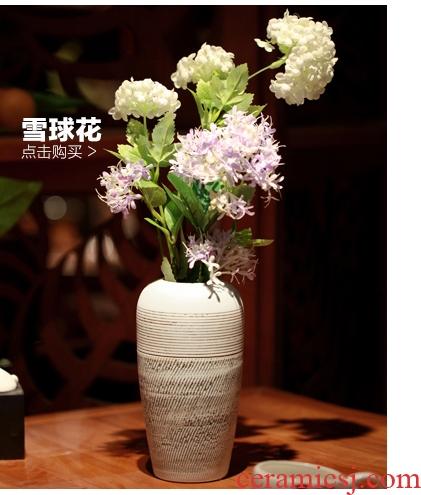 Vintage vase dried flower adornment is placed the sitting room TV wine table flower arranging art ceramic coarse pottery zen POTS