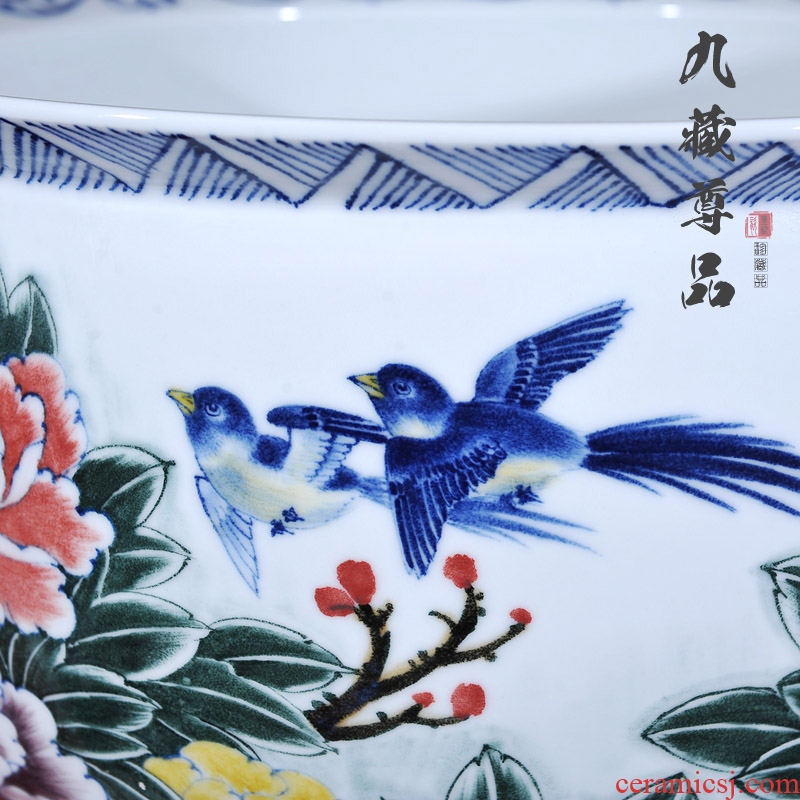 Master of jingdezhen ceramics Cao Wen players draw vase "cornucopia" home furnishing articles in the living room