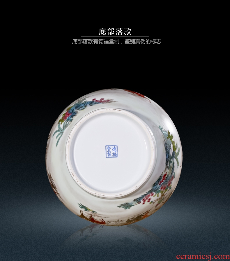 Jingdezhen ceramics large hand-painted art vase sitting room adornment is placed a housewarming gift porcelain decoration