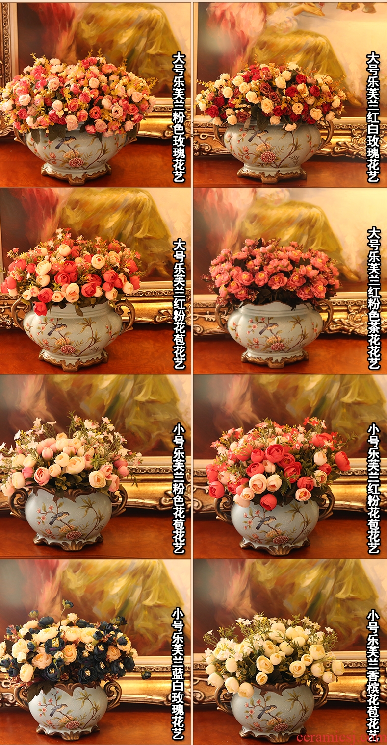 European-style decoration furnishing articles ceramic flower pot creative floral floral organ table vase sitting room decoration arts and crafts
