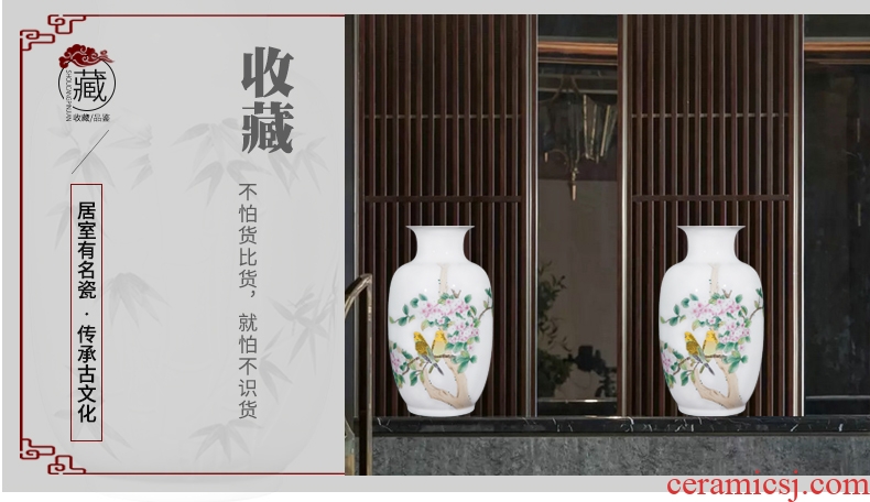 Jingdezhen ceramics master hand knife clay powder enamel vase Chinese sitting room adornment penjing collection gifts