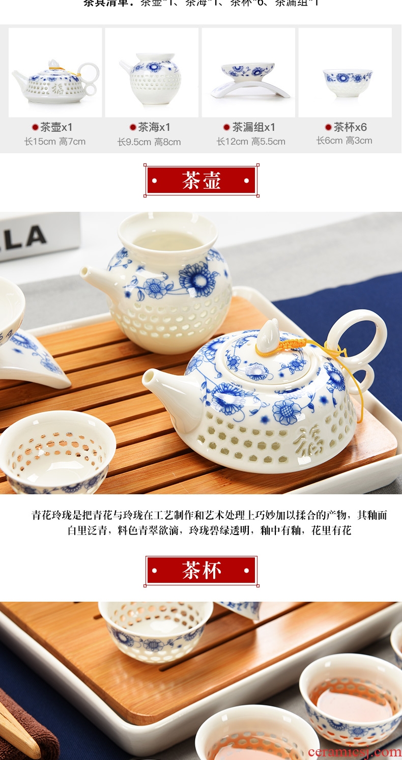 Dry tea tray household porcelain ceramic god kung fu tea set contracted mini teapot tea cups Japanese tea ceremony