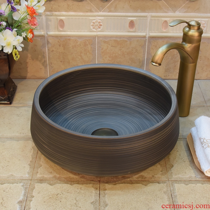 JingYuXuan jingdezhen ceramic lavatory basin art basin sink the stage basin Jin Zhongquan threads