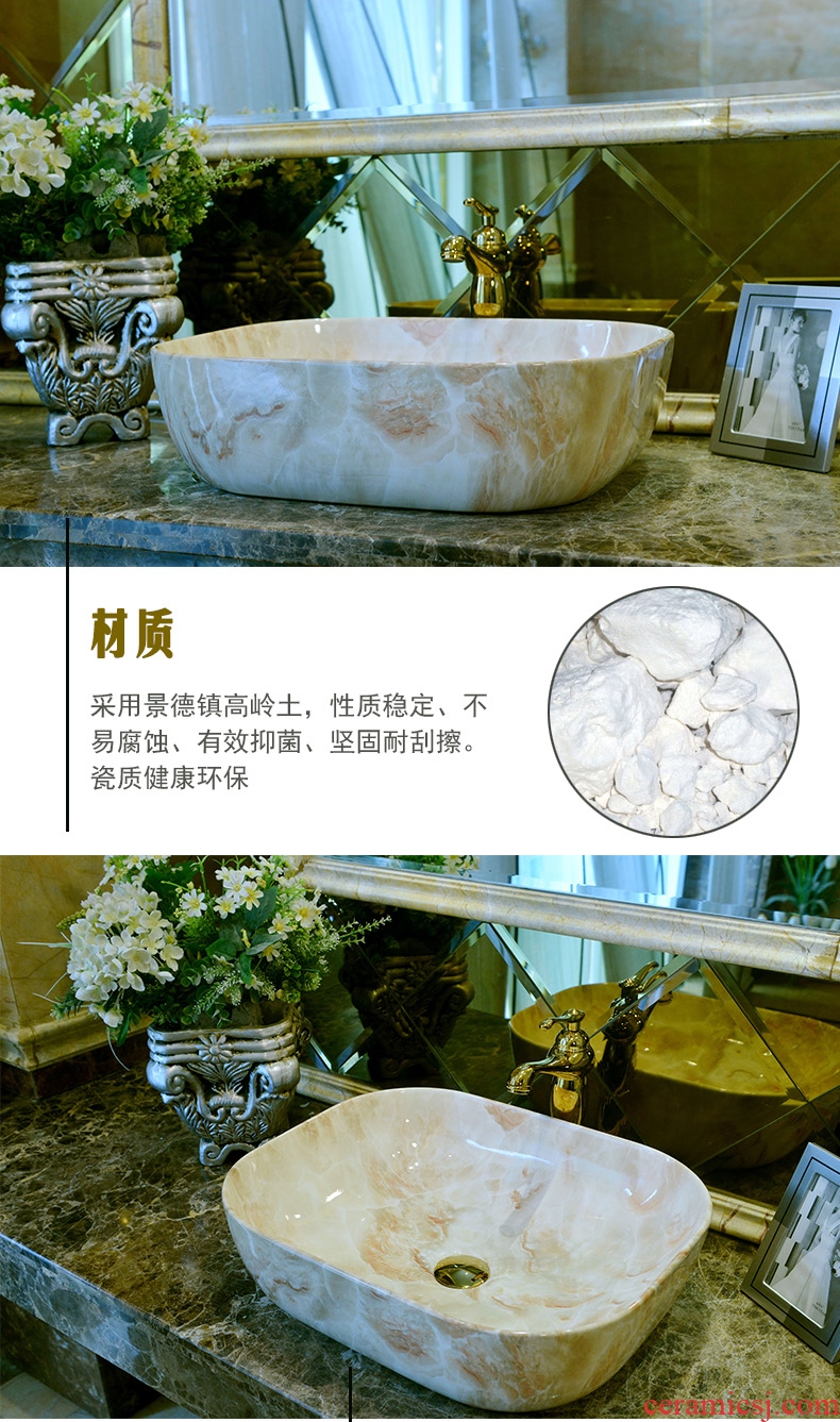 European wind restoring ancient ways basin ceramic lavabo toilet lavatory art square table marble basin that wash a face