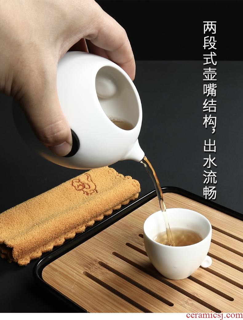 Yipin # $ceramic cups teapot tea towel kung fu tea sets the whole household contracted portable tea set