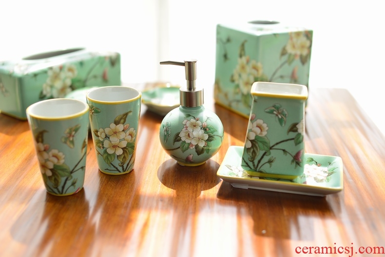 Murphy set American country ceramic sanitary ware five new Chinese style toilet bathroom toiletries decorative furnishing articles