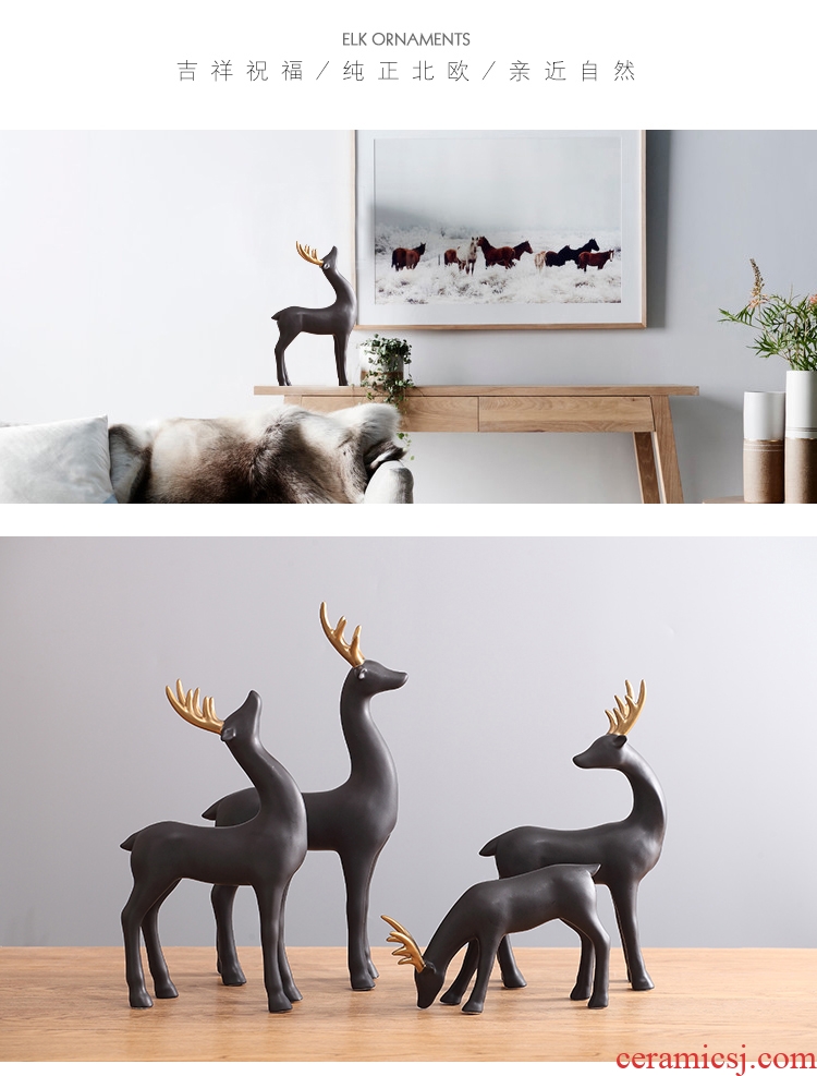 Elk ceramic furnishing articles artical country sitting room porch TV ark home decoration wedding gift