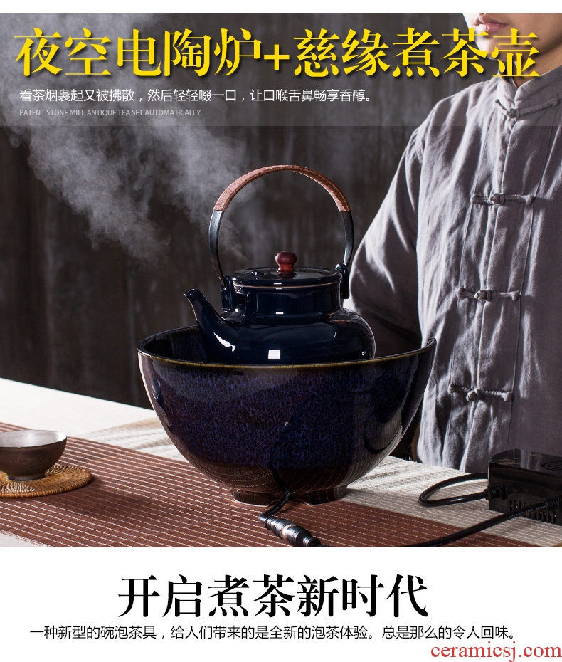 Bin, ceramic electric TaoLu the tea boiled tea, the electric heating boiling kettle household black tea tea stove tea set