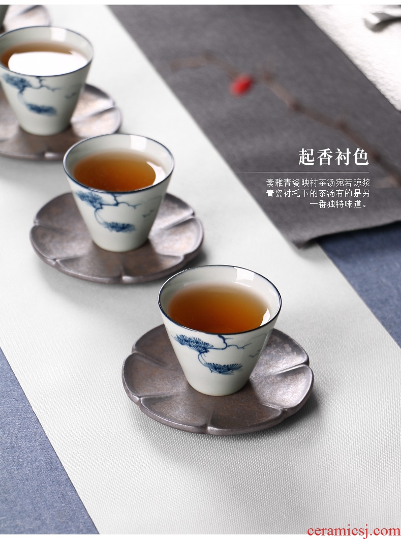 Drink to antique hand-painted porcelain ceramic cups sample tea cup kung fu tea set individual tasting a cup of tea cup