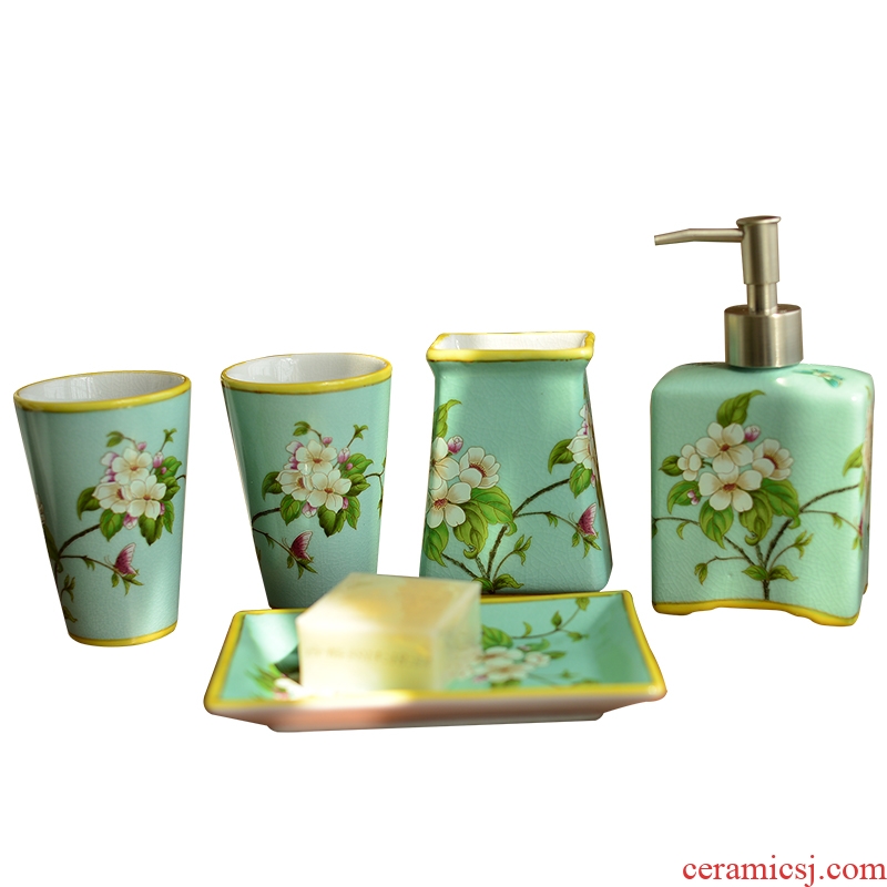 Murphy set American country ceramic sanitary ware five new Chinese style toilet bathroom toiletries decorative furnishing articles