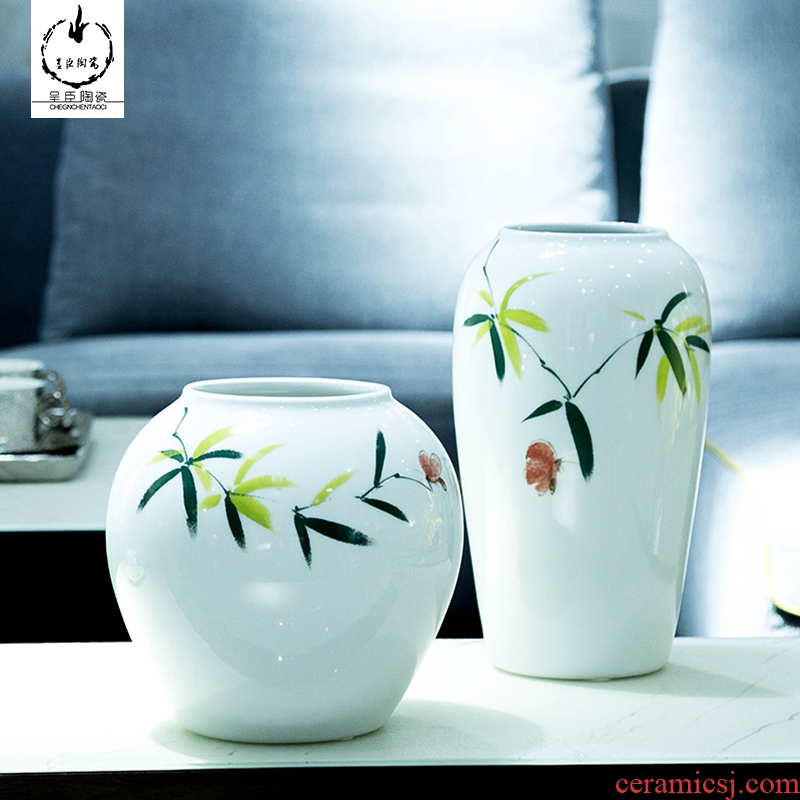 Contemporary and contracted fashion creative furnishing articles be born the sitting room of jingdezhen ceramics dried flower vase household decorations