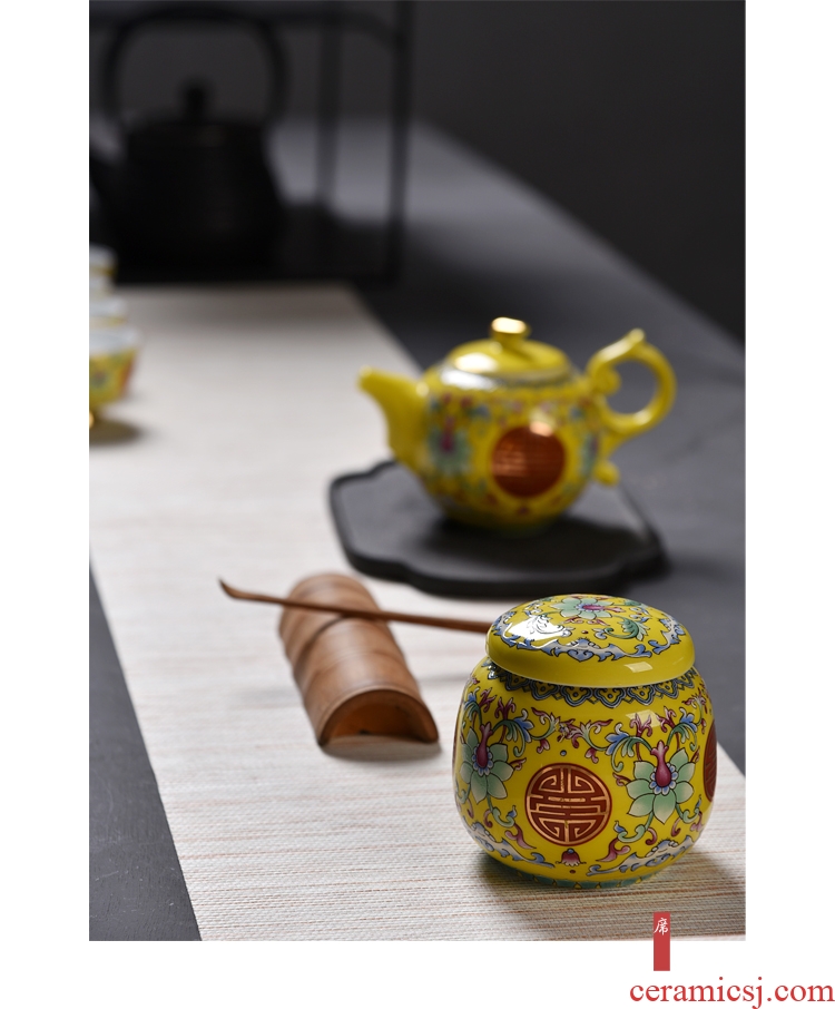 Hong bo acura jingdezhen ceramic tea pot small POTS small mini colored enamel tea boxes