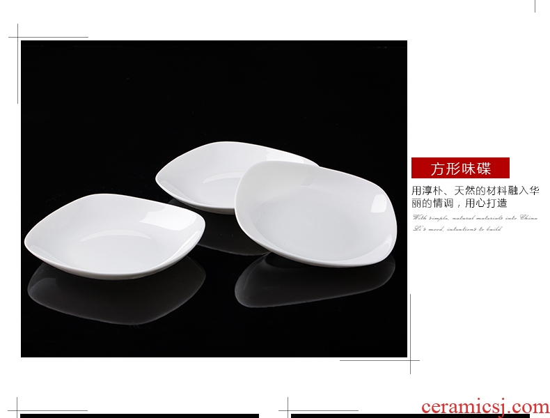 Western household jingdezhen porcelain tableware suit 60 head contracted and pure white ceramic dishes chopsticks bowl dish