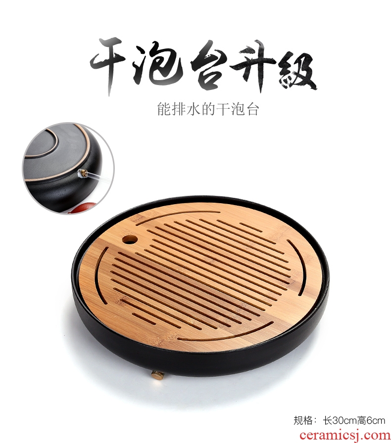 Dry tea table glass tea set porcelain household god kung fu suit Japanese contracted ceramic teapot tea tray sea water tea