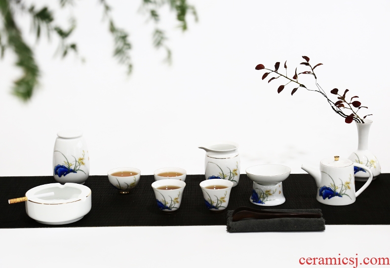 Yipin # $hand-painted paint beam koubei white porcelain tea set personal master sample tea cup glass ceramic cups