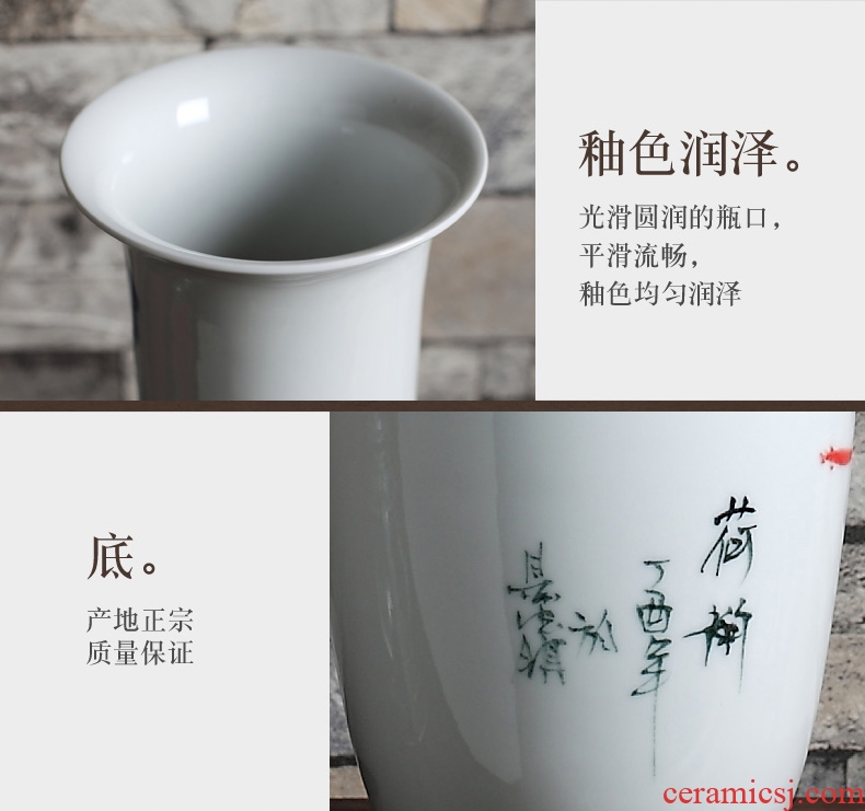 Jingdezhen ceramics by hand the glass vase furnishing articles dried flower arranging flowers sitting room lucky bamboo home home decorations