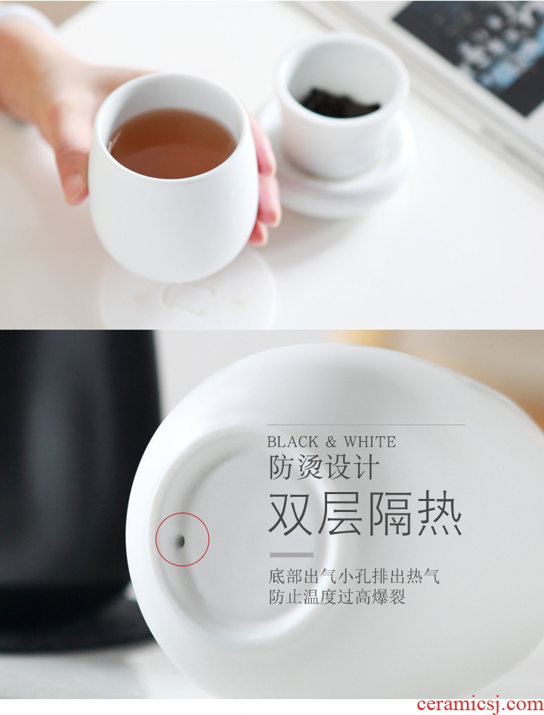DH jingdezhen ceramic cups household with cover filter ceramic cup tea cup of office tea cup