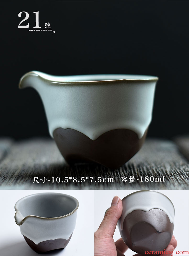 Tao fan fair ceramic cup) suit large violet arenaceous male kung fu tea tea points sea tea, tea accessories