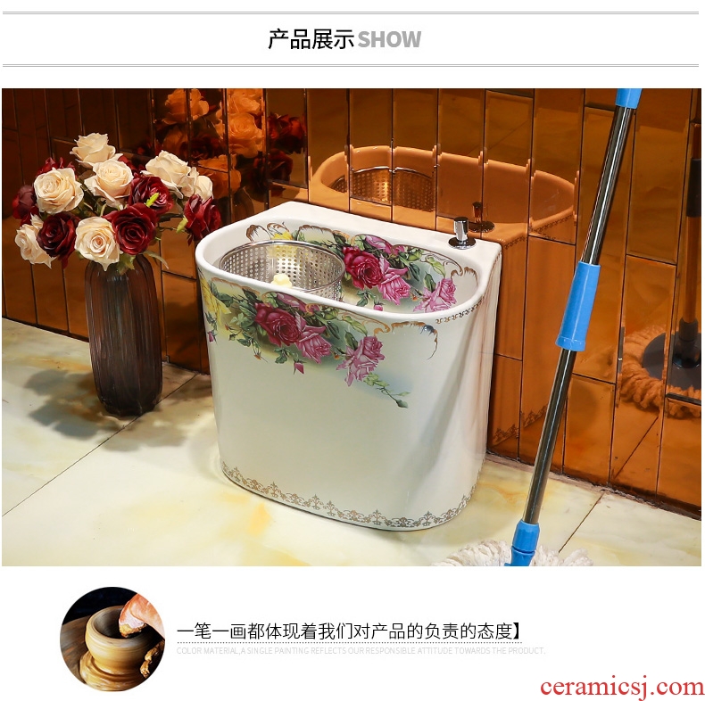 M beautiful ceramic art mop mop pool pool toilet mop pool restoring ancient ways the balcony floor mop pool barrels