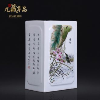 Jingdezhen antique hand-painted ceramics powder enamel inlay device plugged into the vase Chinese sitting room porch home furnishing articles